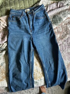 Sezane high rise wide leg jeans